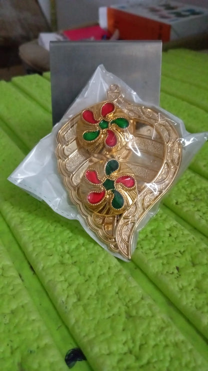 Leaf Shape Special Puja Thali (1 Pc / Mix Design) Your Brand