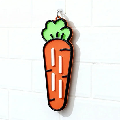 Cute Carrot Pot Lid & Sponge Holder Mat