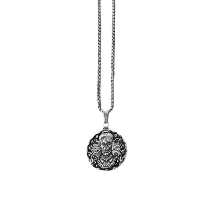 Hanuman Facelocket With Chain Pendant Necklace Chain (1 Pc) Wukusy