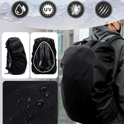 Waterproof Nylon Backpack Rain Cover with Elastic Fit (1 Pc)