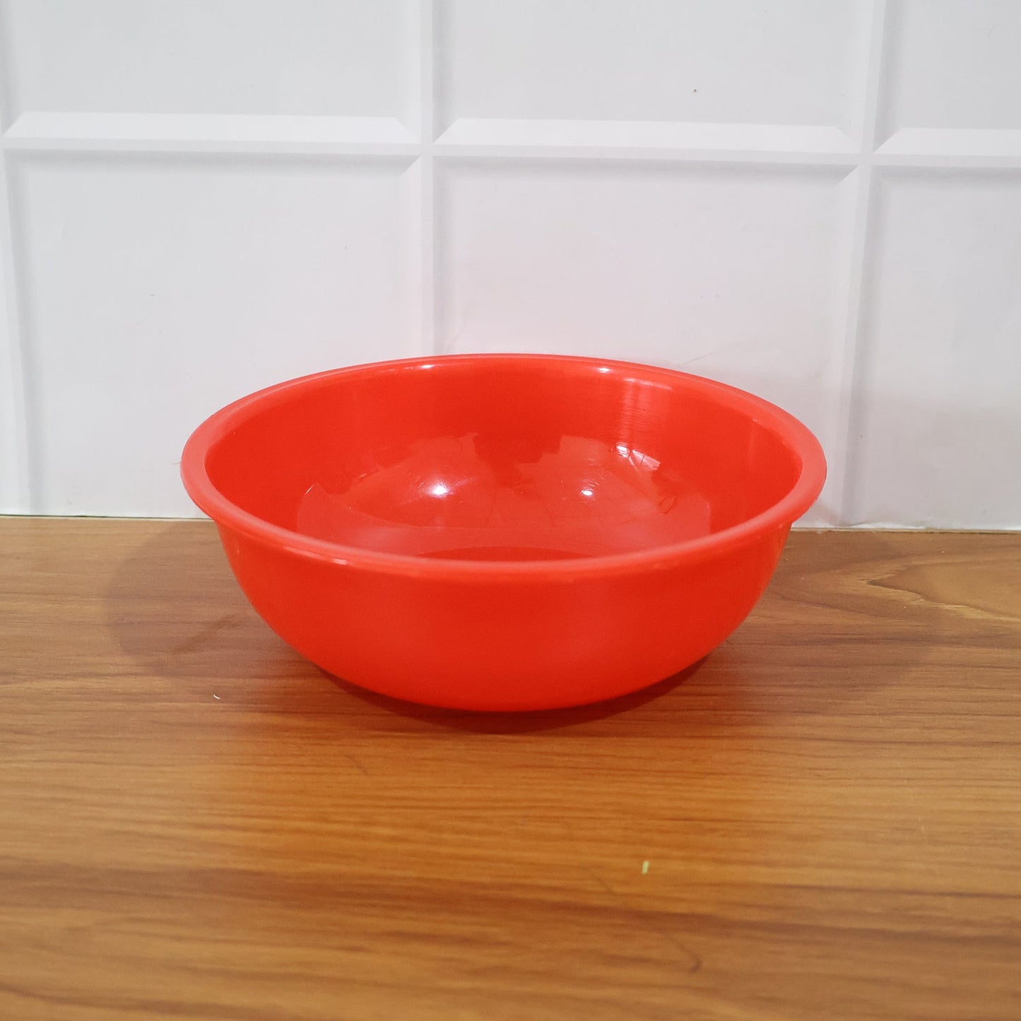Plastic 6 Inch Red Round Deep Serving Bowl (1 Pc)