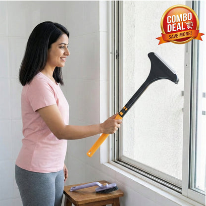 Window Mesh Cleaner Brush + Crevice Cleaning Brush Combo