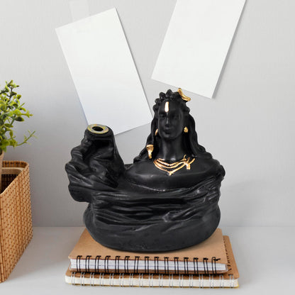 Adiyogi Shiva Backflow Smoke Fountain Incense Holder Burner (1 Pc) Wukusy