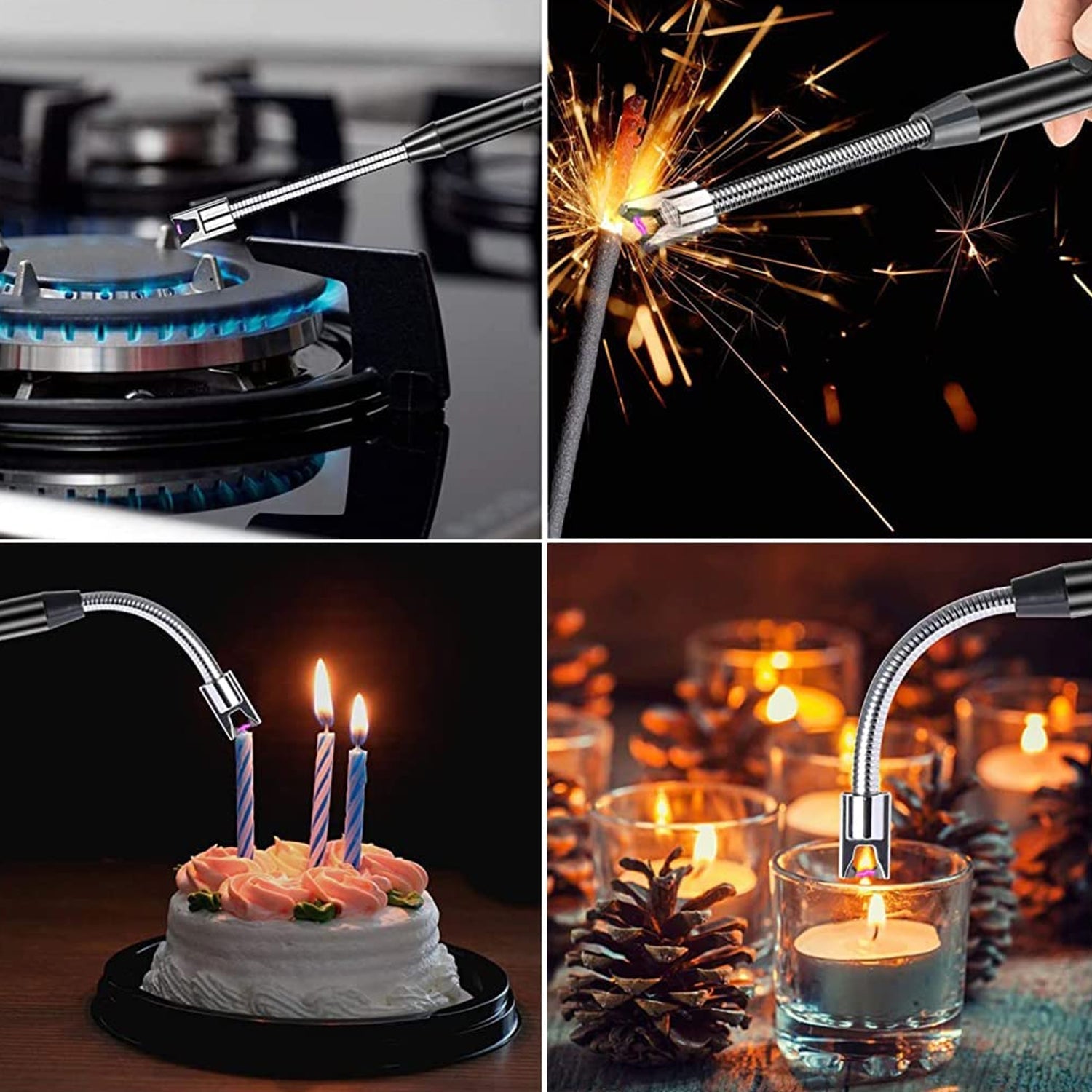 Lighter Long Flexible Electric Arc Usb Rechargeable Windproof Flameless Electronic Smoking Plasma Lighters Wukusy