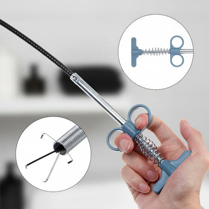 Flexible Spring Drain Cleaning Tool with Hand Grip (1 Pc / 196 Cm)