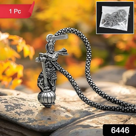 Hanuman Ji Pendant With Gada Religious Jewellery For Men And Women (1 Pc) Wukusy
