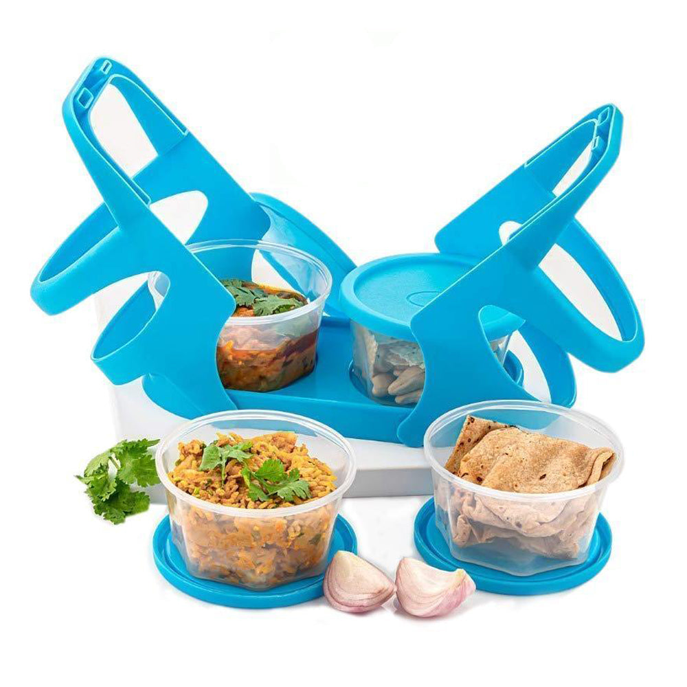 Lunch Box (200 ml each Container) with Attractive Stand - 4 pcs Your Brand