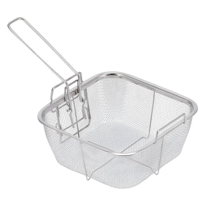Stainless Steel Deep Fryer Basket with Long Handle (1 Pc)