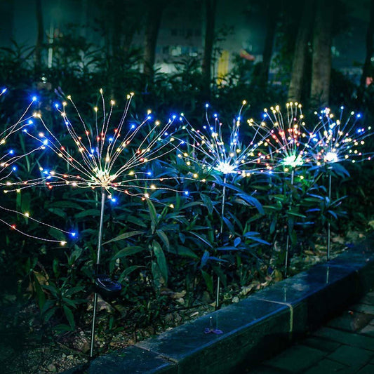Colorful Multi Led Outdoor Solar Garden Lights (2 Pcs Set) Wukusy