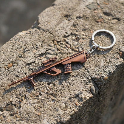 Metal Gun Shape Keychain (1 Pc)
