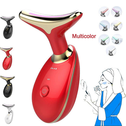 Electric Face Massager Wrinkle Remover Led Photon Face Beauty Device (1 Pc) Wukusy