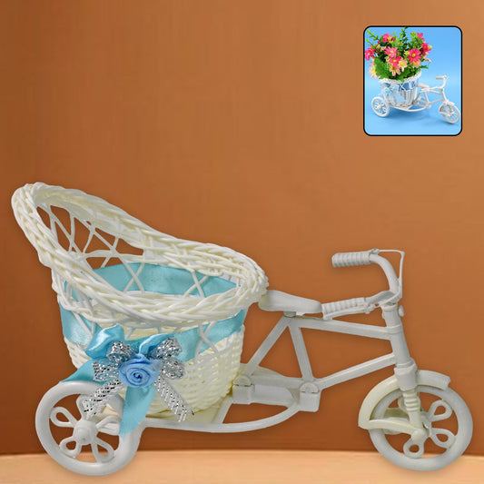 Plastic Cycle Flower Vases For Home Decor Bicycle Flower Pot Stand Wukusy