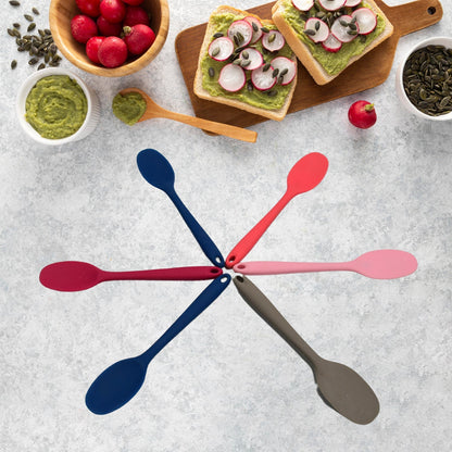 Multipurpose Silicone Spoon, Silicone Basting Spoon Non-Stick Kitchen Utensils Household Gadgets Heat-Resistant Non Stick Spoons Kitchen Cookware Items For Cooking and Baking (6 Pcs Set) Your Brand