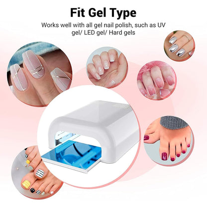 Led Uv Lamp Nail Dryer Gel Nail Lamp Nail Polish Curing Lamp (1 Pc  Mix Design) Wukusy