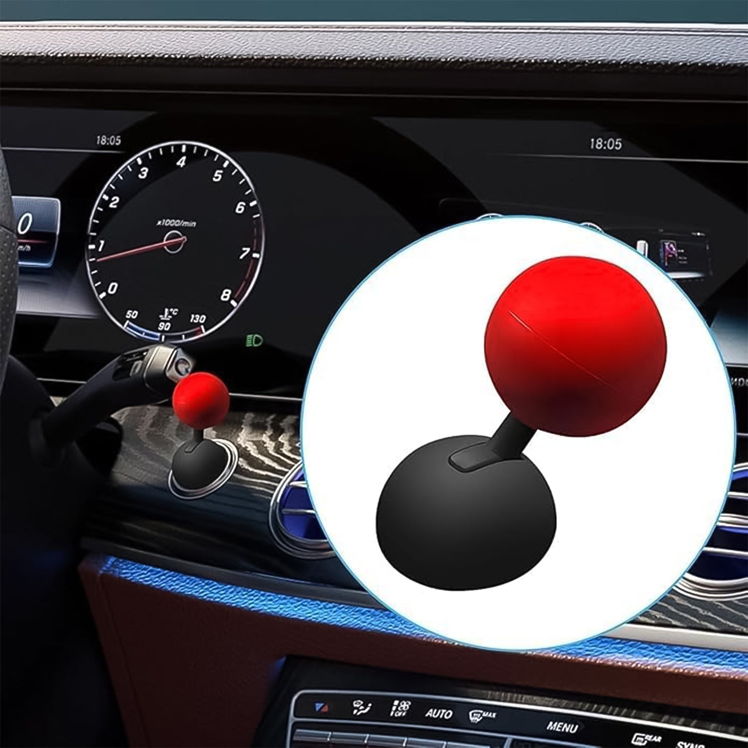 Car Push Start Button Rocker  Cover Ball Design (1 Pc) Wukusy