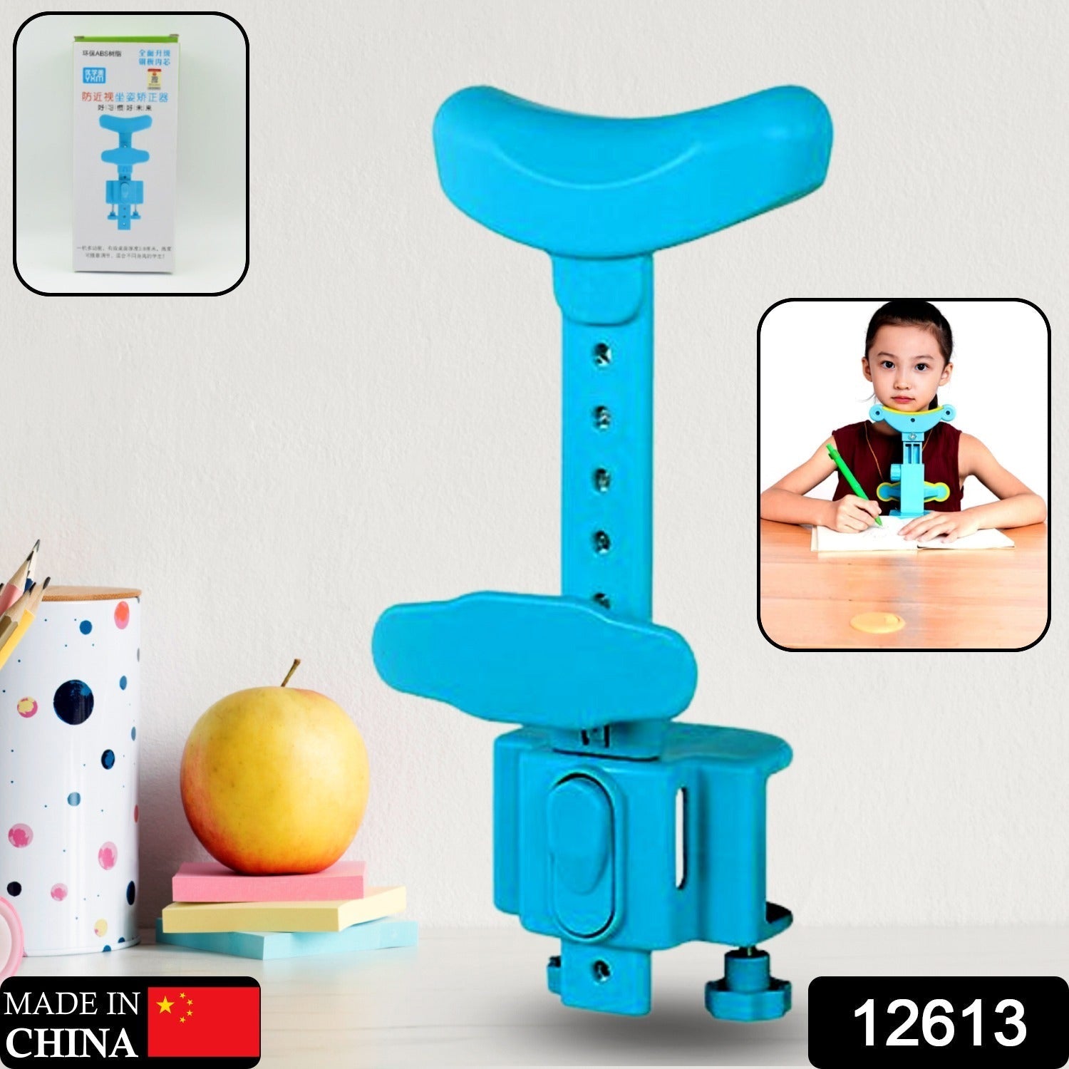 Student Sitting Posture Corrector Child Protector, Kids Sitting Posture Corrector for Reading Writing Adjustable Sitting Support Brace Eye Protection, School Gifts (1 Pc) Your Brand