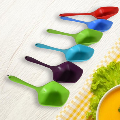 Multipurpose Silicone Spoon, Silicone Basting Spoon Non-Stick Kitchen Utensils Household Gadgets Heat-Resistant Non Stick Spoons Kitchen Cookware Items For Cooking and Baking (6 Pcs Set) Your Brand