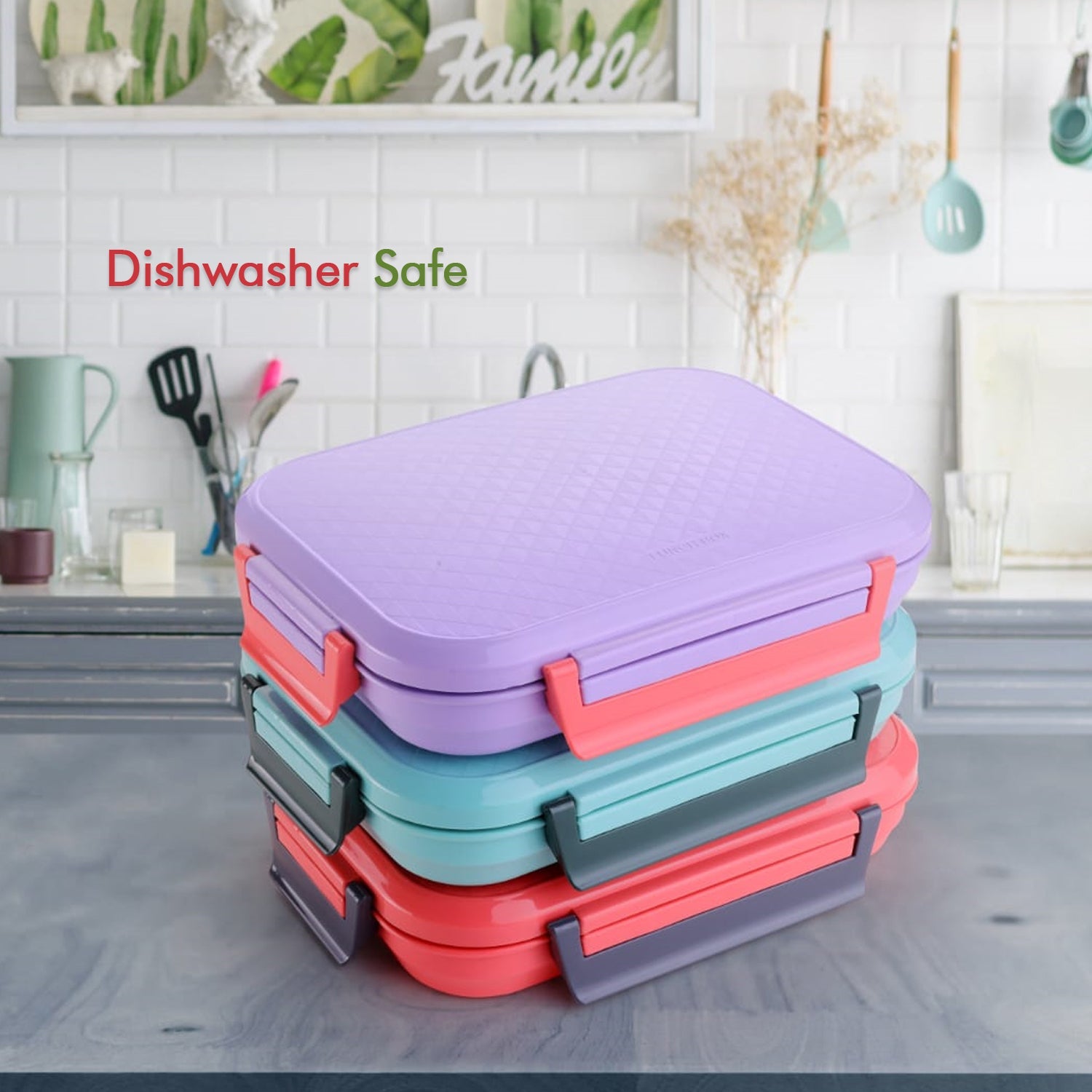 5365 Lunch Box Plastic With Steel Plate Small Lunch Box High Quality Box For Kids School Customized Plastic Lunch Box For Girls  Boy Wukusy