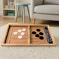 Wooden Board Game Set – Ludo, Snakes & Ladders, and Desktop Football (3-in-1)