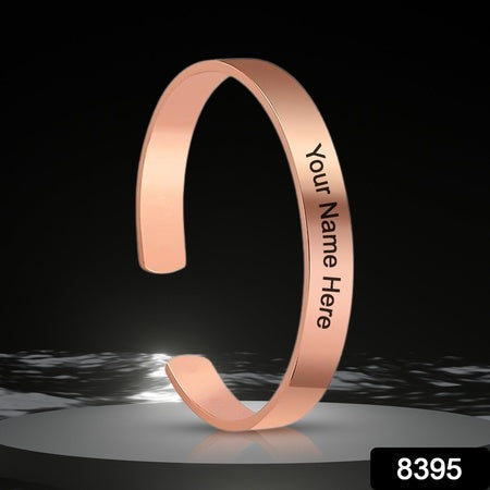 Customized  Personalized Stylish Kada Bracelet (1 Pc  Rose Gold Copper) Wukusy
