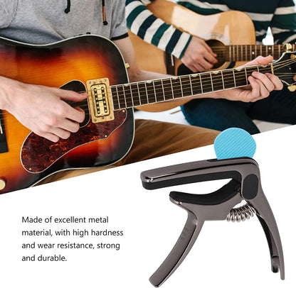 Guitar Capo with Pickup Stand – Soft Capo for Acoustic & Electric Instruments