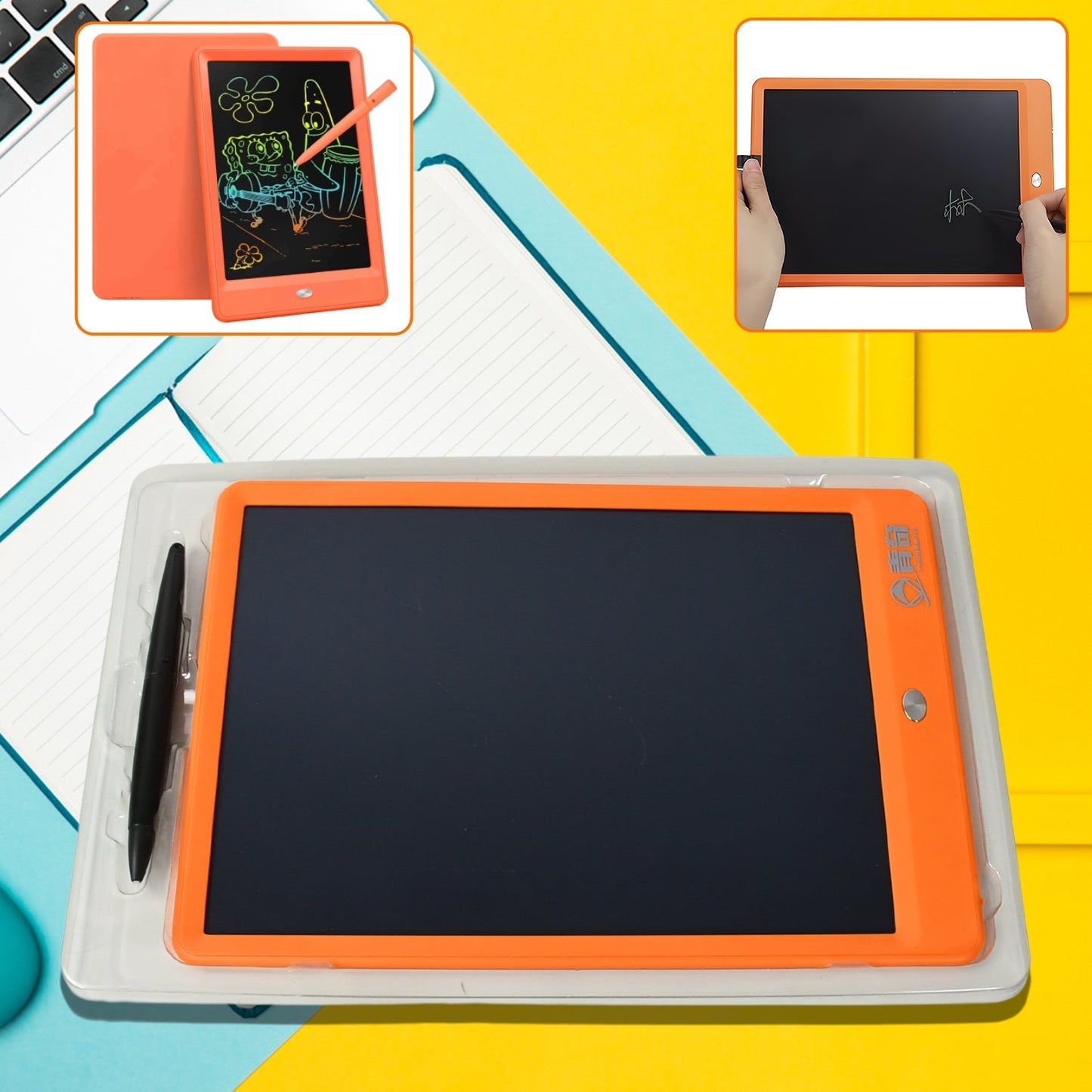 Portable LCD Writing Board Slate Drawing Record Notes Digital Notepad with Pen Handwriting Pad Paperless Graphic Tablet for Kids (1 pc / 25×15 Cm) Your Brand