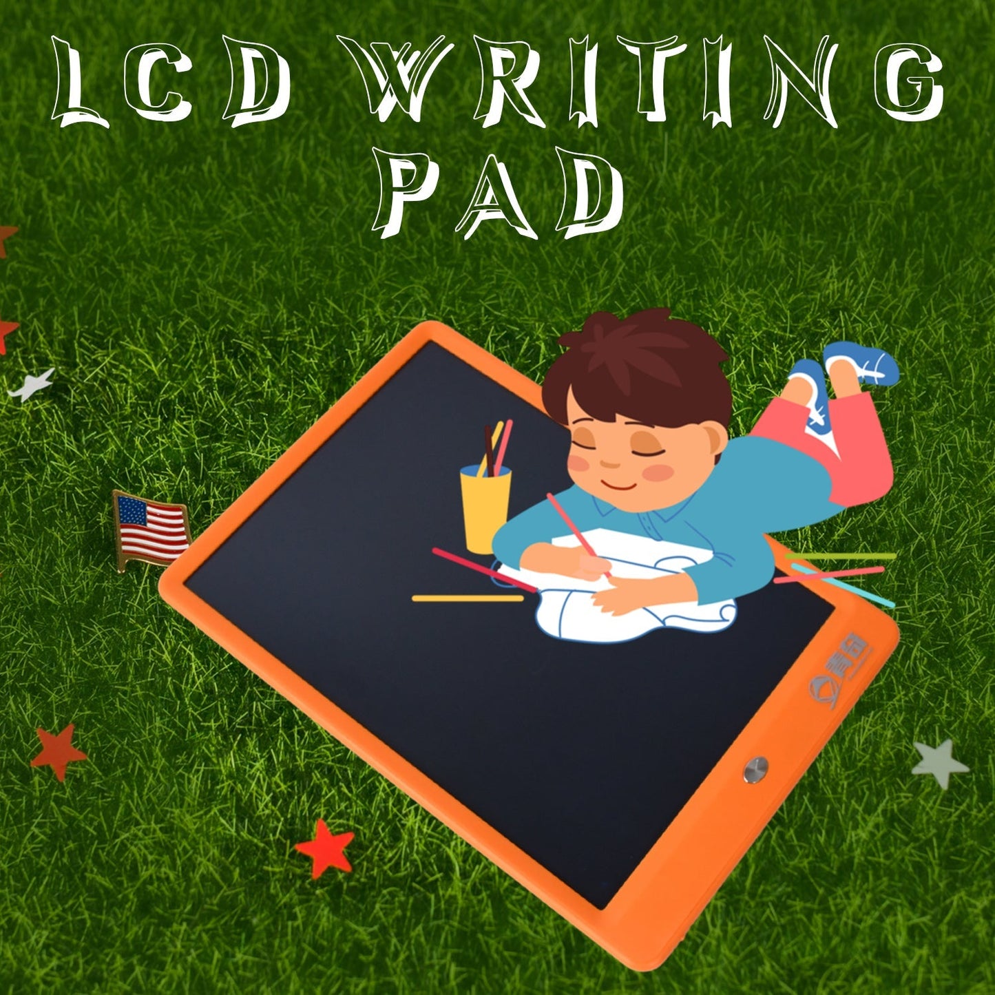 Portable LCD Writing Board Slate Drawing Record Notes Digital Notepad with Pen Handwriting Pad Paperless Graphic Tablet for Kids (1 pc / 25×15 Cm) Your Brand