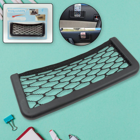 Car Storage Organize Car String Bag Car Seat Side Storage Net Bag Mesh Pocket Organizer Stick-on For Purse Bag Phone Wukusy