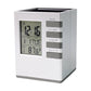 Compact Digital Cube Clock with Pen Holder