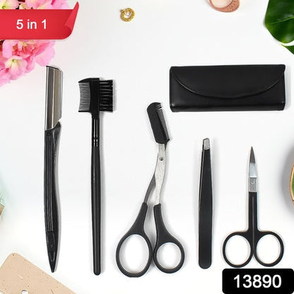 Eyebrow Kit 5 In 1 Tweezers For Eyebrows (1 Set) Wukusy