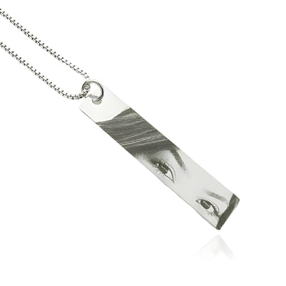 Custom Engraved Eye Pendant Necklace - Personalized Jewelry For Women  Unique Photo Pendant Gift For Birthdays  Anniversaries Wukusy