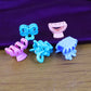 Plastic Small Hair Clips Girls Kids Hair Accessories (3 Pcs Set / Mix Color & Design)