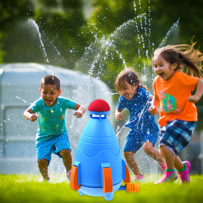 Sprinkler Rocket Launcher Summer Toys For Kids (1 Set) Wukusy