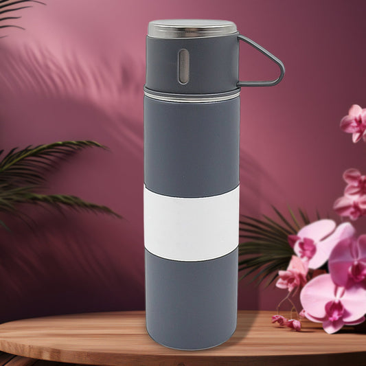 Stainless Steel Vacuum Insulated Water Bottle With Coffee  Tea Mug (500 Ml) Wukusy