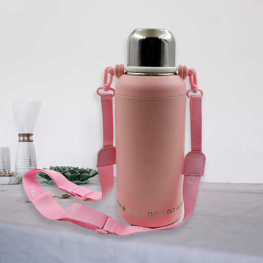 13036 Stainless Steel Tumblers 316 Stainless Steel Vacuum Insulated Cup  Bottle Portable Travel Kettle  Water Bottle With Handle Outdoor Large Capacity Sports Kettle Cups  Bottle (1300 Ml) Wukusy