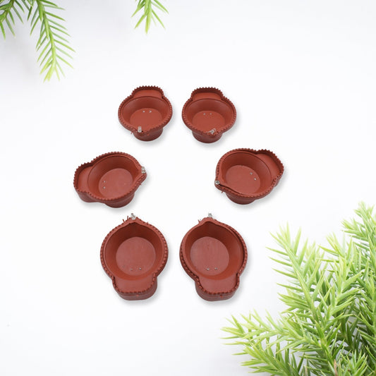 Water Sensor Diyas for Diwali Decoration | Diyas for Home Decoration| Diwali Decoration Items for Home Decor Diyas | Diwali LED Diyas Candle with Water Sensing Technology E-Diya (6Pc Set) Your Brand