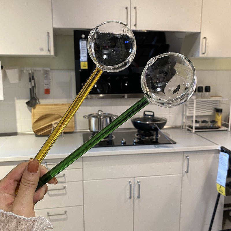 Heat Resistant High Borosilicate Glass Spoon