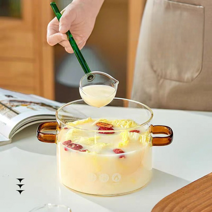 Heat Resistant High Borosilicate Glass Spoon