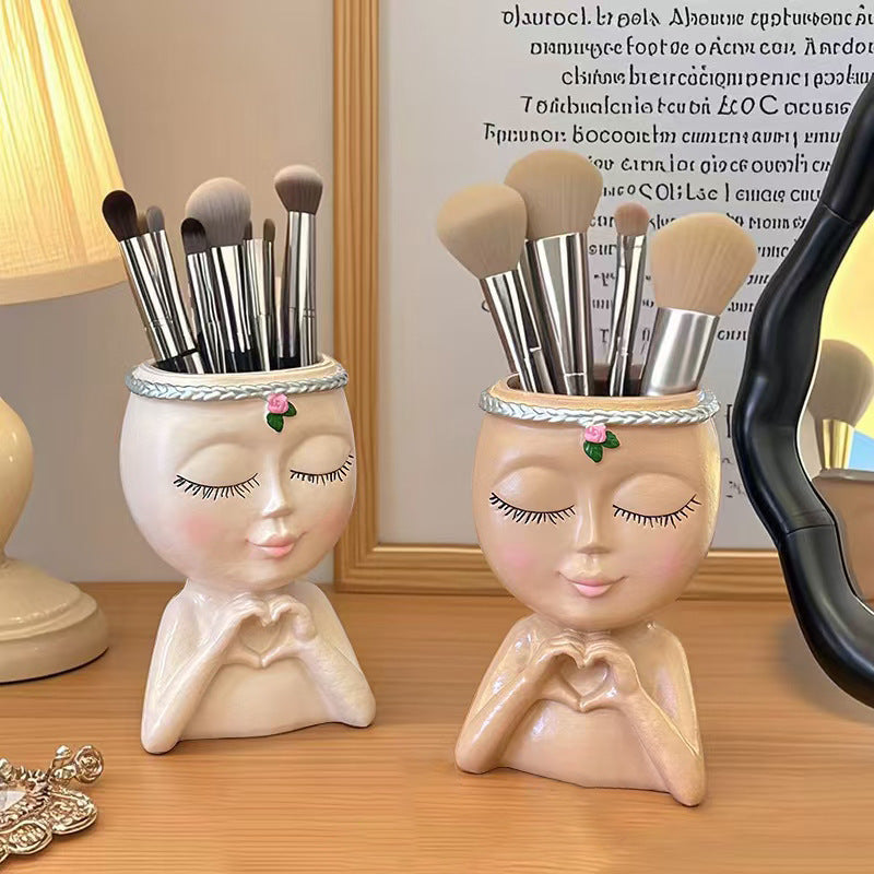 Buy Heart Hands Makeup Brush Holder | Cute Vanity Organizer for Brushes