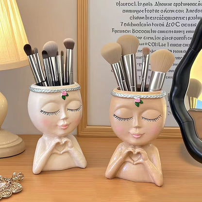 Buy Heart Hands Makeup Brush Holder | Cute Vanity Organizer for Brushes