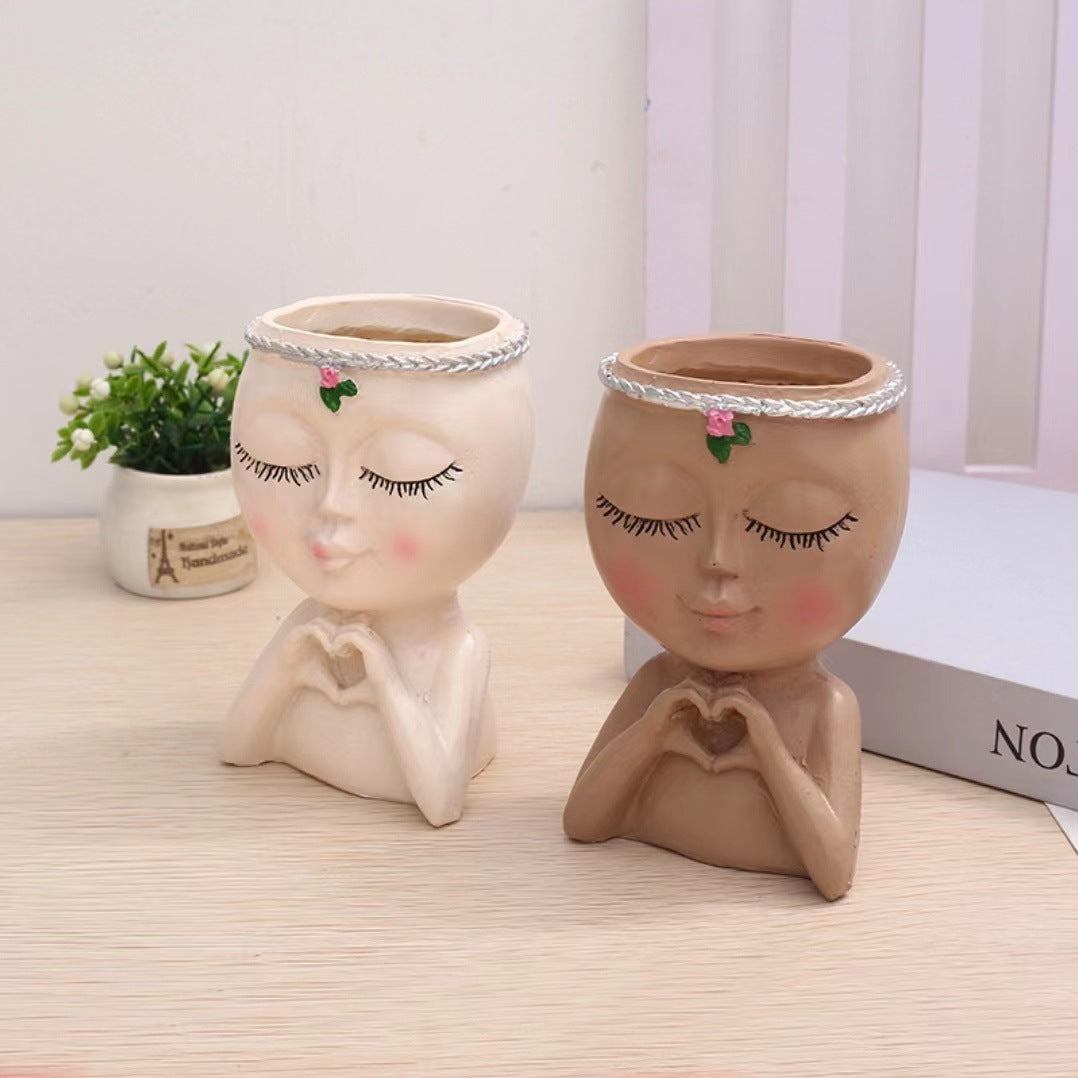 Buy Heart Hands Makeup Brush Holder | Cute Vanity Organizer for Brushes