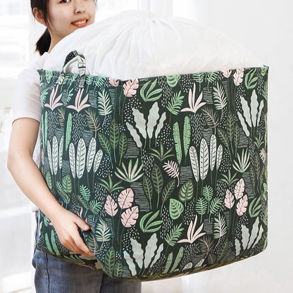 Extra Large 100L Laundry Storage Basket with Drawstring Cover