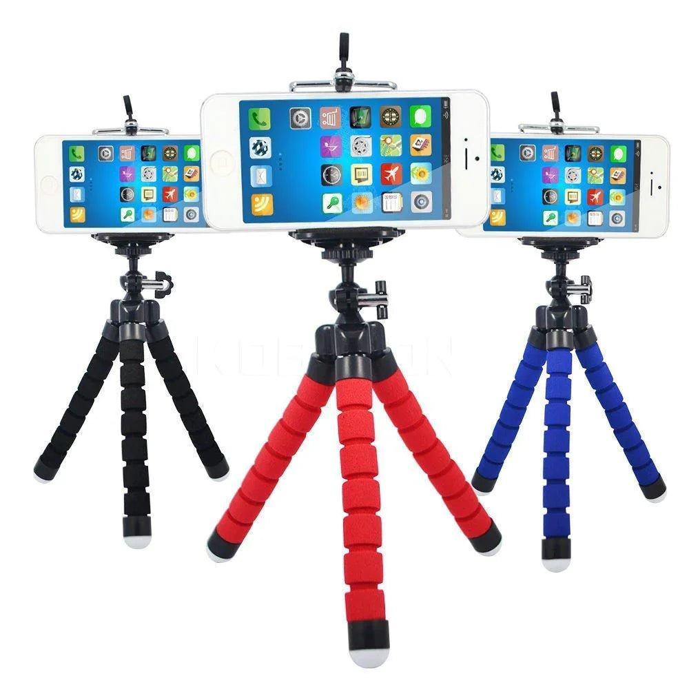 Portable Mini Octopus Tripod Stand with Phone Holder for Live Selfie, Mobile Phone Portable and Adjustable Stent Your Brand