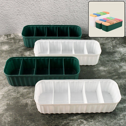 5 Compartments Socks / Handkerchief / Underwear Storage Boxes (pack of 4)