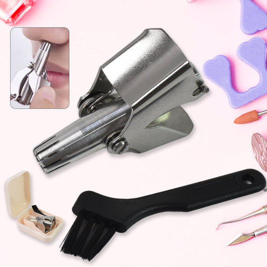 Nose Hair Clipper Stainless Steel Hair Remover (1 Pc  With Brush  Plastic Case) Wukusy
