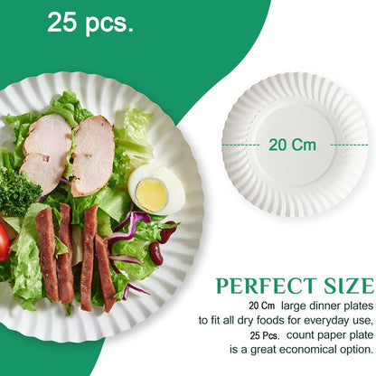 Freshee 9 Inch Round Compostable Paper Plate – 25 Pcs Pack