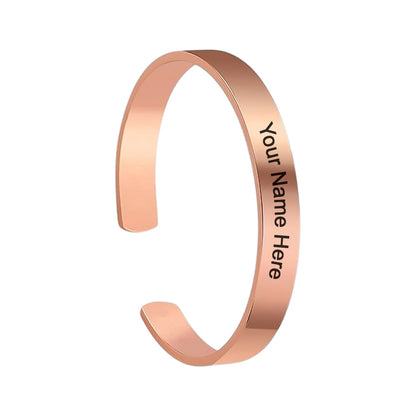 Customized  Personalized Stylish Kada Bracelet (1 Pc  Rose Gold Copper) Wukusy