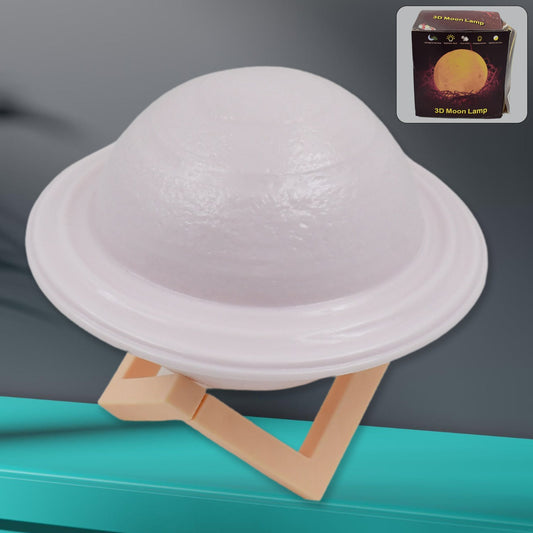 3d Saturn Lamp Home Decoration Bedside Night Light With Base (1 Pc  Multicolor) Wukusy