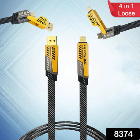 4 In 1 Fast Charging Cable (1 Pc  Loose) Wukusy