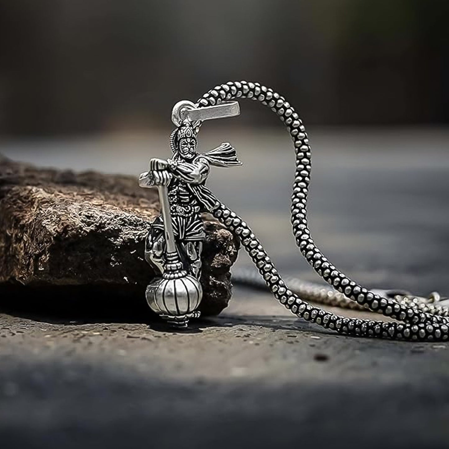 Hanuman Ji Pendant With Gada Religious Jewellery For Men And Women (1 Pc) Wukusy